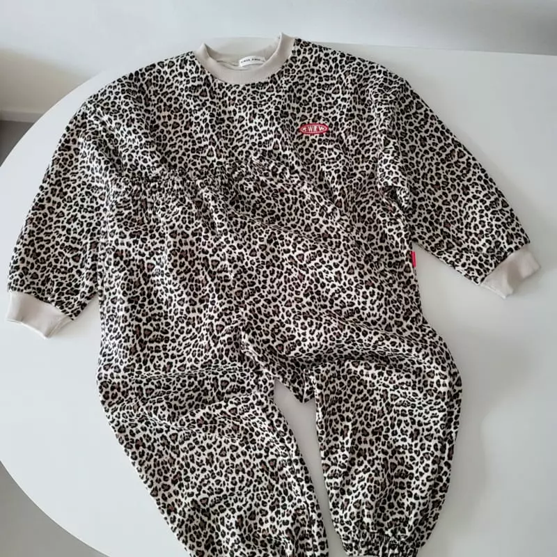 Riwoo Riwoo - Korean Junior Fashion - #designkidswear - Leopard Top Bottom Set - 7