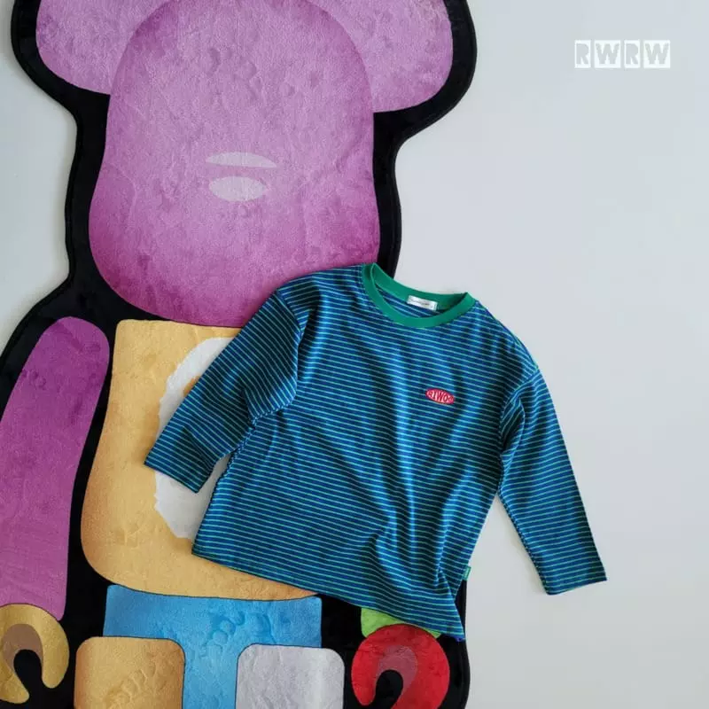 Riwoo Riwoo - Korean Junior Fashion - #discoveringself - Tok Tok Stripes Patch Tee - 6