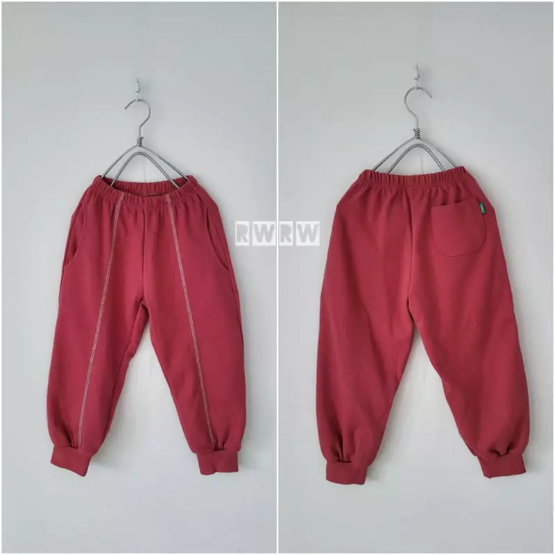Riwoo Riwoo - Korean Junior Fashion - #discoveringself - Line Stitch Jogger Pants