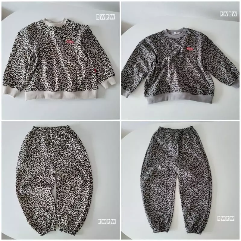 Riwoo Riwoo - Korean Junior Fashion - #fashionkids - Leopard Top Bottom Set - 9