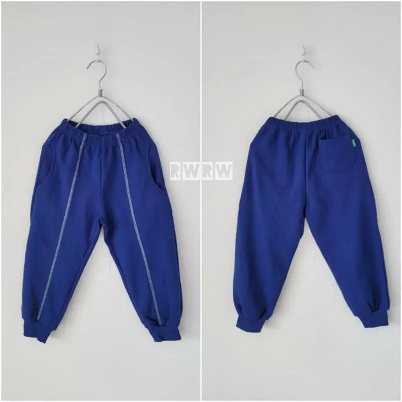 Riwoo Riwoo - Korean Junior Fashion - #fashionkids - Line Stitch Jogger Pants - 2