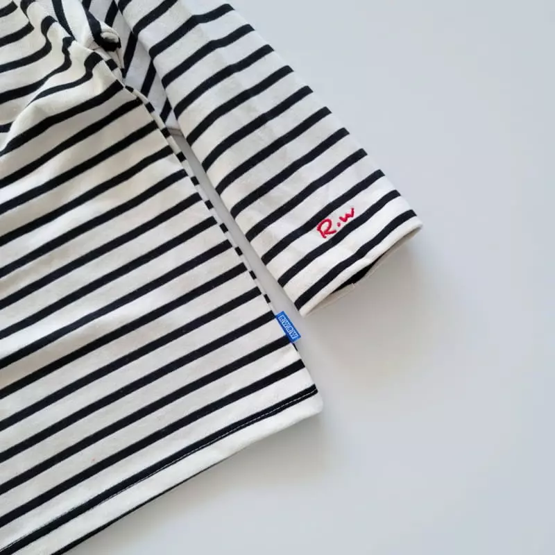 Riwoo Riwoo - Korean Junior Fashion - #kidsshorts - Point Boat Neck Tee - 10