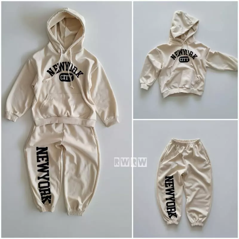 Riwoo Riwoo - Korean Junior Fashion - #kidsshorts - NY Hoody Top Bottom Set - 6