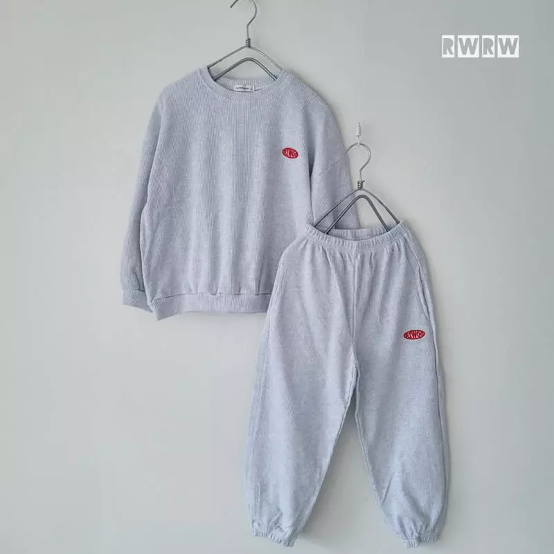 Riwoo Riwoo - Korean Junior Fashion - #kidsshorts - Waffle Patch Top Bottom Set