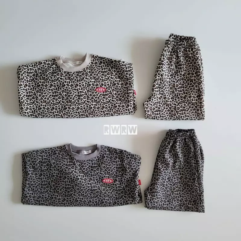 Riwoo Riwoo - Korean Junior Fashion - #kidsstore - Leopard Top Bottom Set - 11