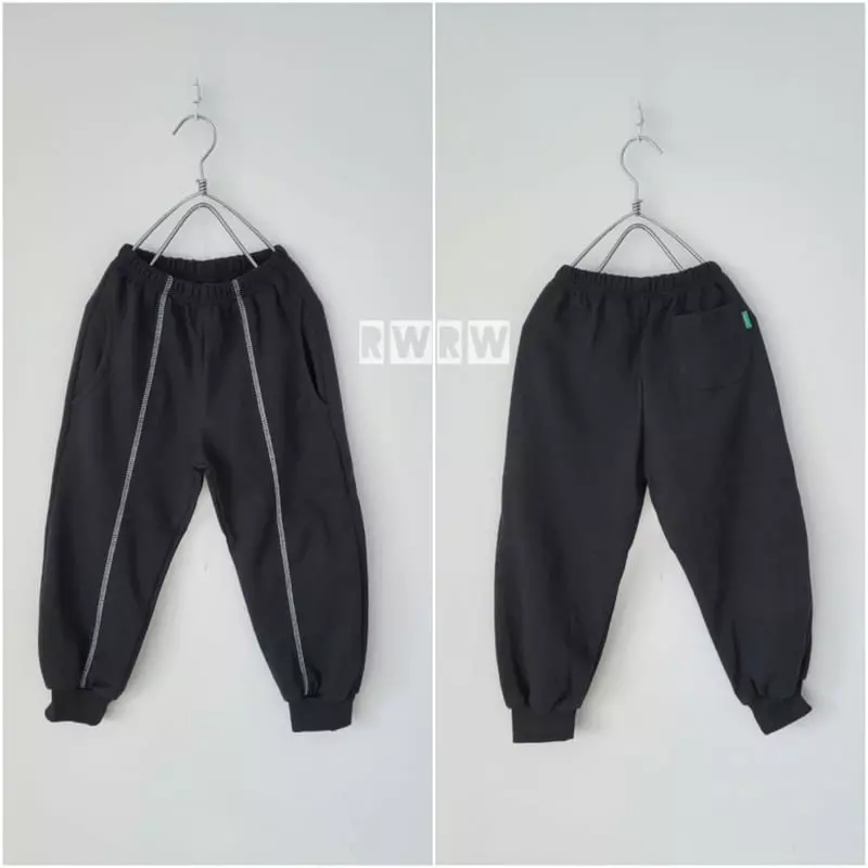Riwoo Riwoo - Korean Junior Fashion - #kidsshorts - Line Stitch Jogger Pants - 4