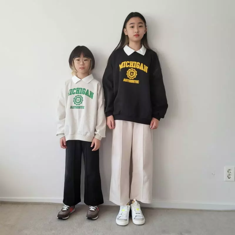Riwoo Riwoo - Korean Junior Fashion - #kidsstore - Pintuck Wide Pants - 2