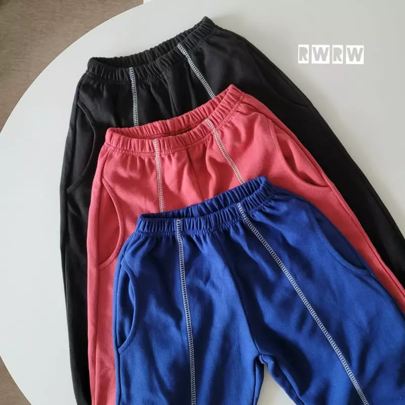 Riwoo Riwoo - Korean Junior Fashion - #kidzfashiontrend - Line Stitch Jogger Pants - 5