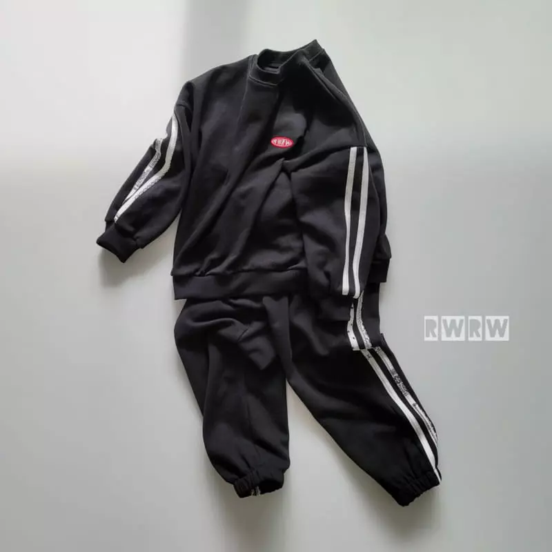 Riwoo Riwoo - Korean Junior Fashion - #littlefashionista - Paisely Line Two Stripes Top Bottom Set - 6