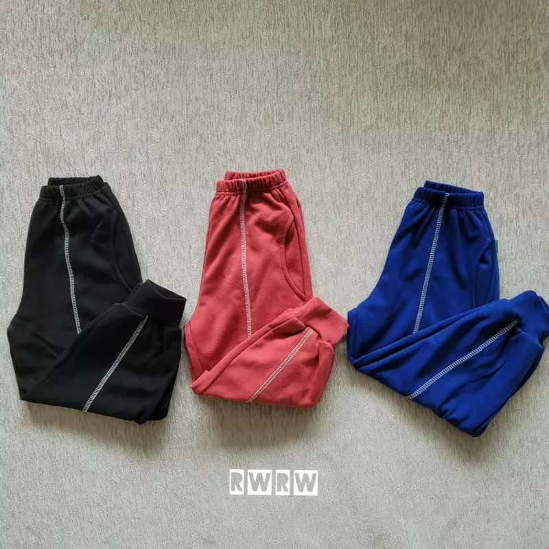 Riwoo Riwoo - Korean Junior Fashion - #littlefashionista - Line Stitch Jogger Pants - 7