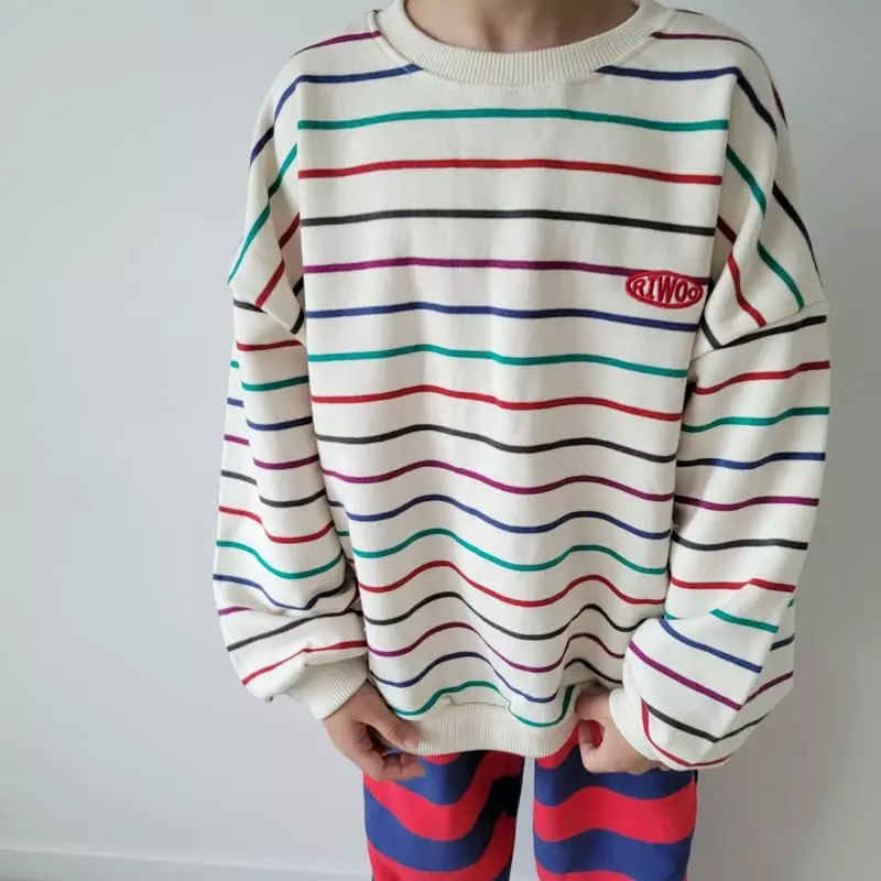 Riwoo Riwoo - Korean Junior Fashion - #littlefashionista - Cookie Rainbow Sweatshirt - 3