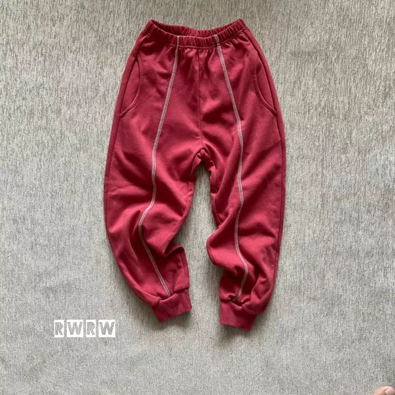 Riwoo Riwoo - Korean Junior Fashion - #magicofchildhood - Line Stitch Jogger Pants - 8