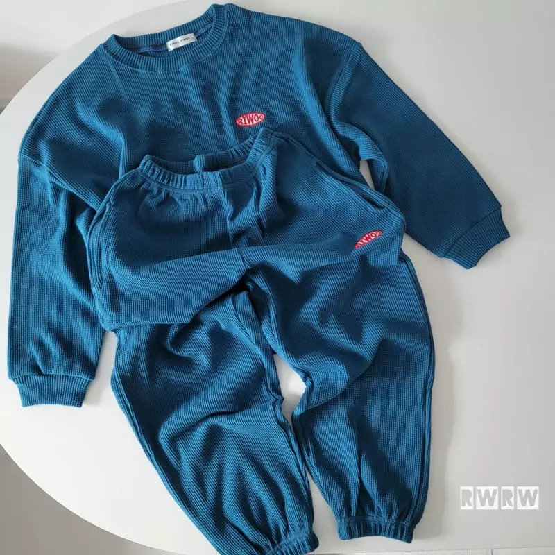 Riwoo Riwoo - Korean Junior Fashion - #minifashionista - Waffle Patch Top Bottom Set - 7