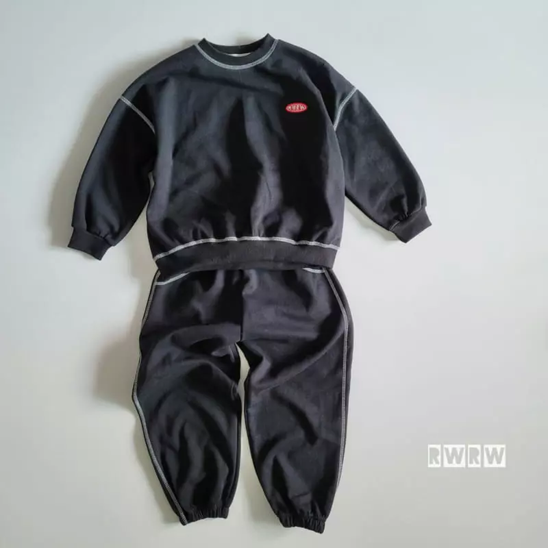 Riwoo Riwoo - Korean Junior Fashion - #minifashionista - Stitch Top Bottom Set - 3