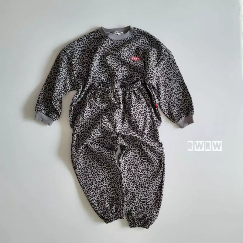 Riwoo Riwoo - Korean Junior Fashion - #minifashionista - Leopard Top Bottom Set - 2