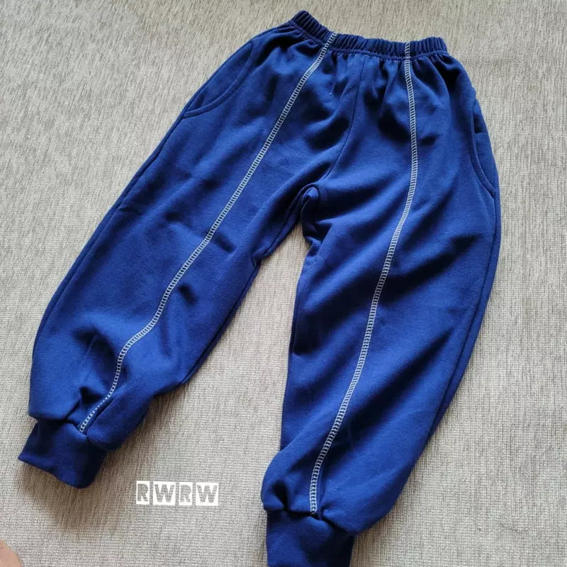 Riwoo Riwoo - Korean Junior Fashion - #minifashionista - Line Stitch Jogger Pants - 9