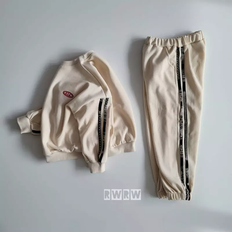 Riwoo Riwoo - Korean Junior Fashion - #prettylittlegirls - Paisely Line Two Stripes Top Bottom Set - 9