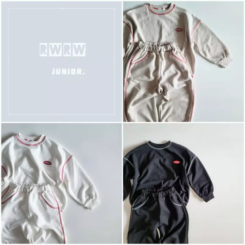 Riwoo Riwoo - Korean Junior Fashion - #minifashionista - Stitch Top Bottom Set - 4