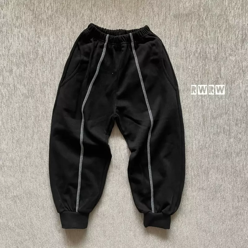 Riwoo Riwoo - Korean Junior Fashion - #prettylittlegirls - Line Stitch Jogger Pants - 10