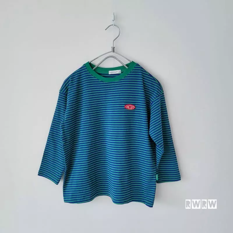 Riwoo Riwoo - Korean Junior Fashion - #stylishchildhood - Tok Tok Stripes Patch Tee - 2