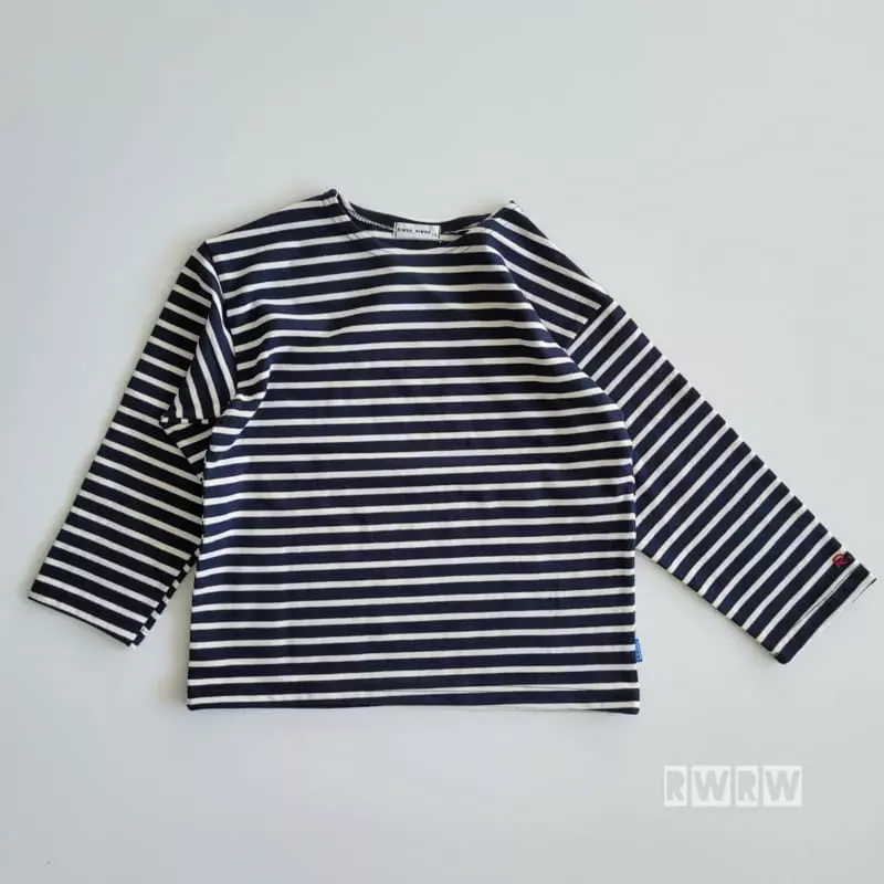 Riwoo Riwoo - Korean Junior Fashion - #todddlerfashion - Point Boat Neck Tee - 2