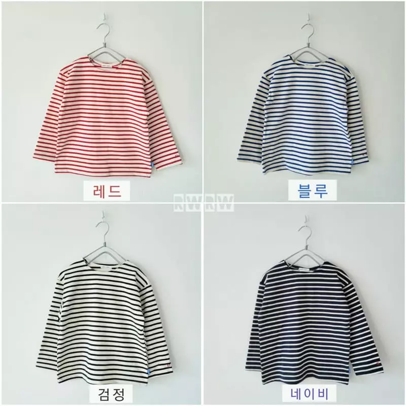 Riwoo Riwoo - Korean Junior Fashion - #toddlerclothing - Point Boat Neck Tee - 3