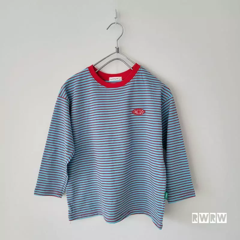 Riwoo Riwoo - Korean Junior Fashion - #toddlerclothing - Tok Tok Stripes Patch Tee