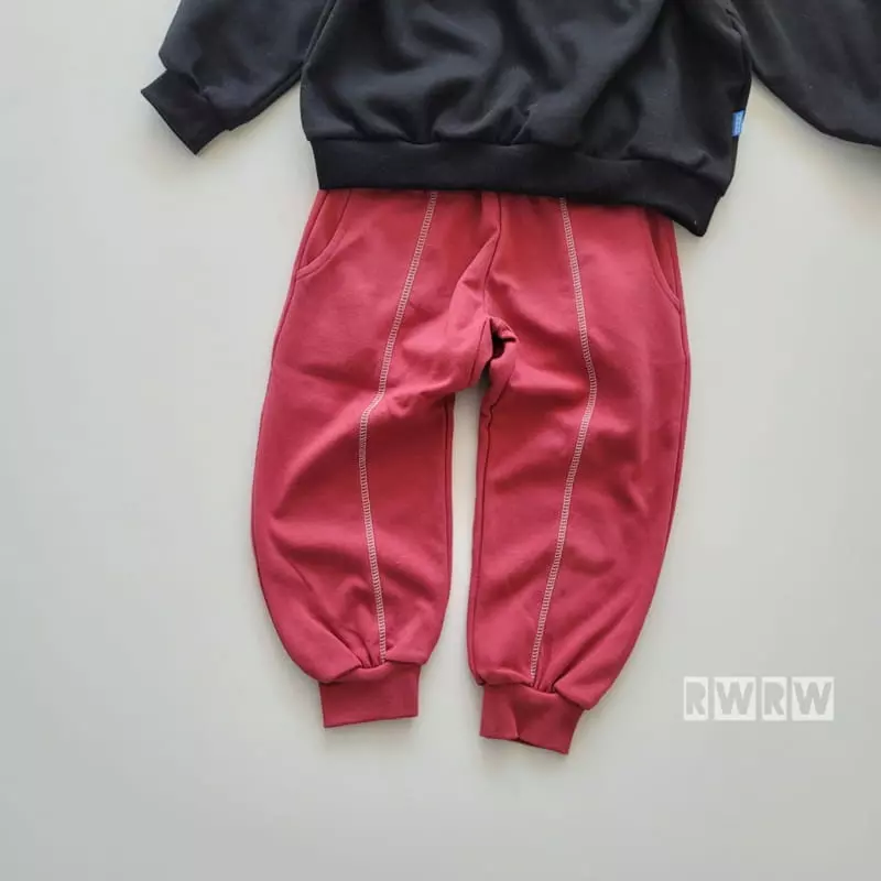 Riwoo Riwoo - Korean Junior Fashion - #toddlerclothing - Line Stitch Jogger Pants - 12