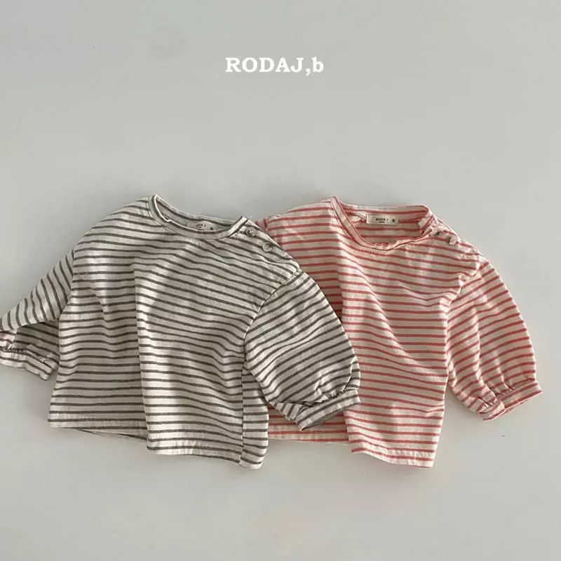 Roda J - Korean Baby Fashion - #babyoutfit - Bebe Jusi Stripes Tee - 10