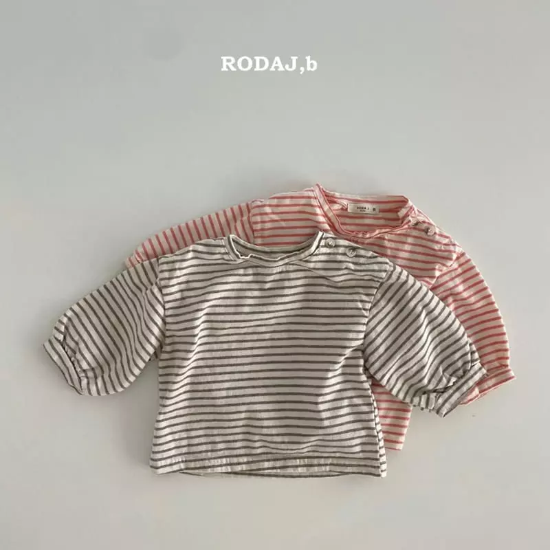 Roda J - Korean Baby Fashion - #babyoutfit - Bebe Jusi Stripes Tee - 11