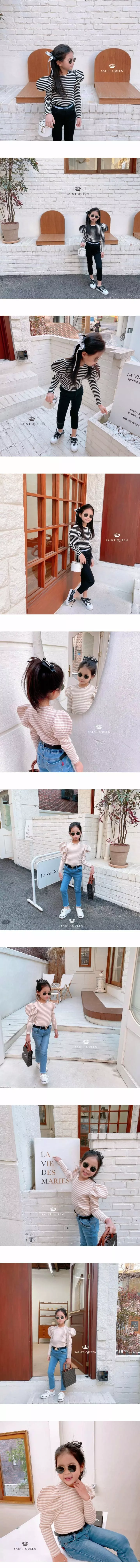 SAINT DOLL - Korean Children Fashion Brand - #Kfashion4kids - Stripes Bong Tee - 2