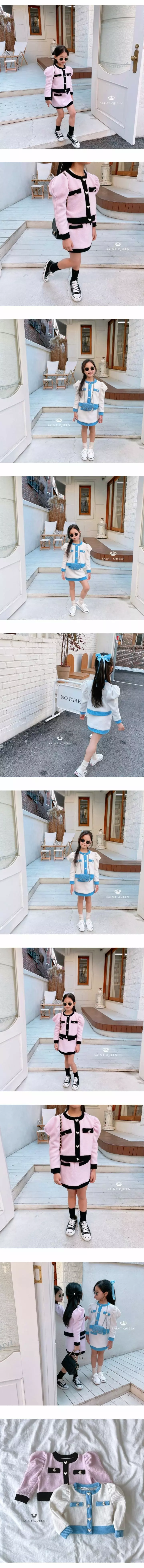 SAINT DOLL - Korean Children Fashion Brand - #Kfashion4kids - Hear Pearl Cardigan - 3