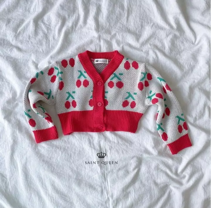 SAINT DOLL - Korean Children Fashion Brand - #childrensboutique - Cherry Cardigan