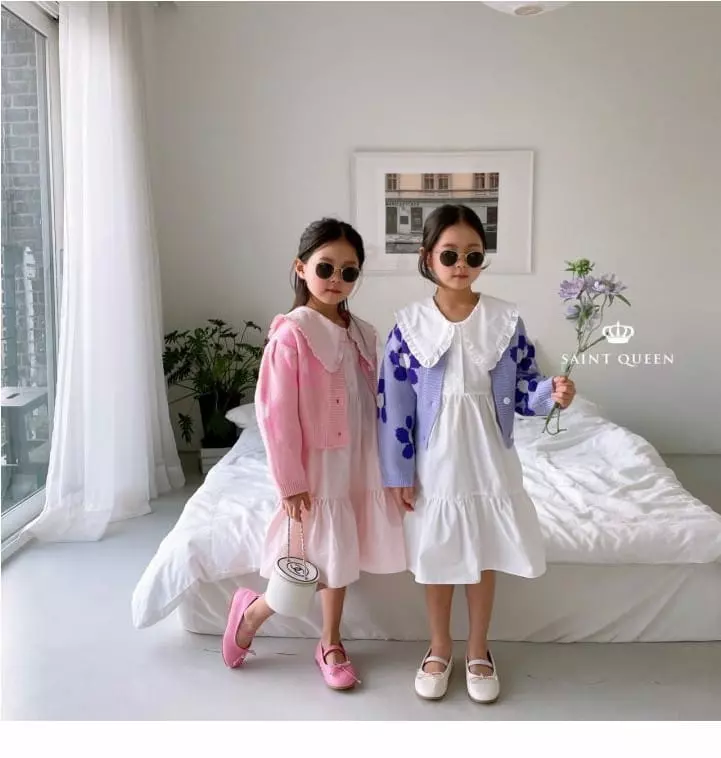 SAINT DOLL - Korean Children Fashion Brand - #childrensboutique - Flower Cardigan - 2