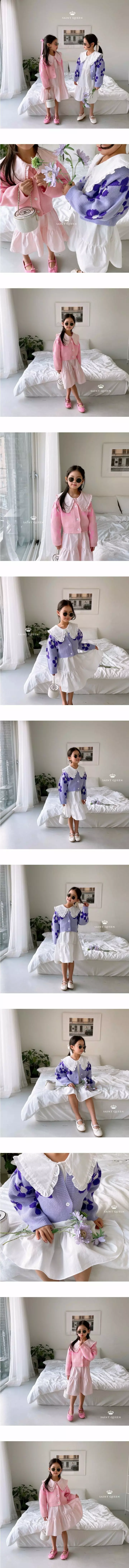 SAINT DOLL - Korean Children Fashion Brand - #designkidswear - Flower Cardigan - 3