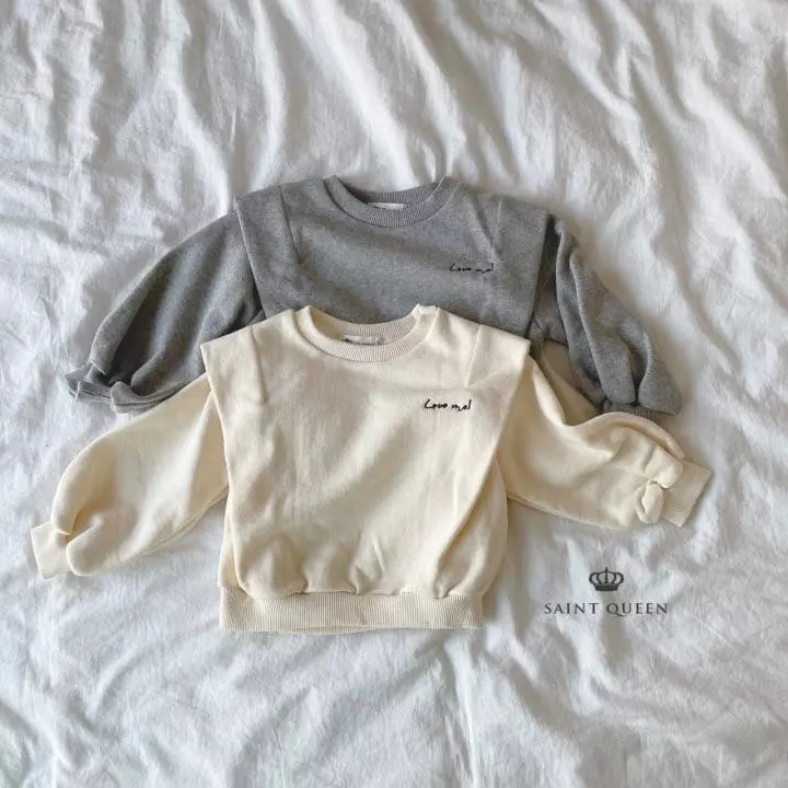 SAINT DOLL - Korean Children Fashion Brand - #discoveringself - Love Embroidery Sweatshirt