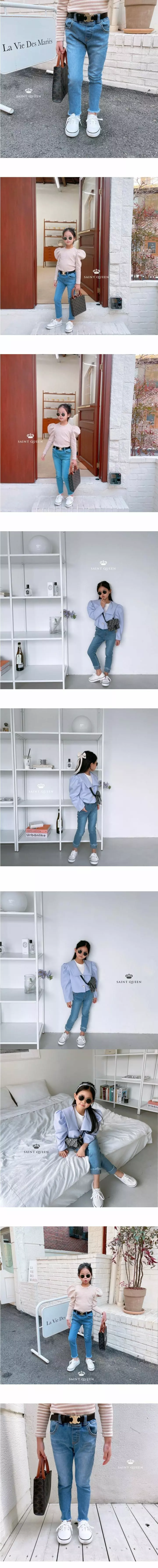 SAINT DOLL - Korean Children Fashion Brand - #fashionkids - Straight Roll-up Jeans - 2