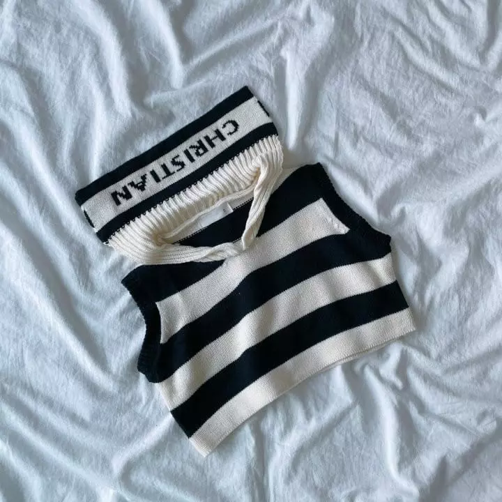 SAINT DOLL - Korean Children Fashion Brand - #fashionkids - Stripes Sailor Vest