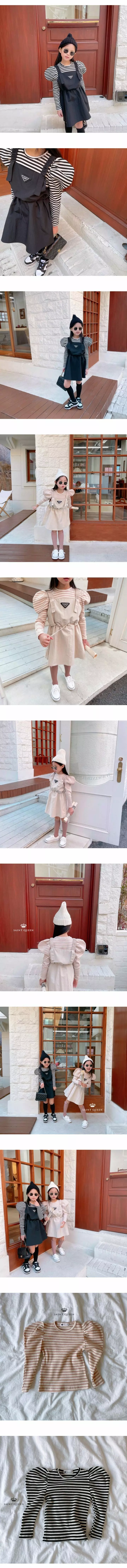 SAINT DOLL - Korean Children Fashion Brand - #littlefashionista - Stripes Bong Tee - 3