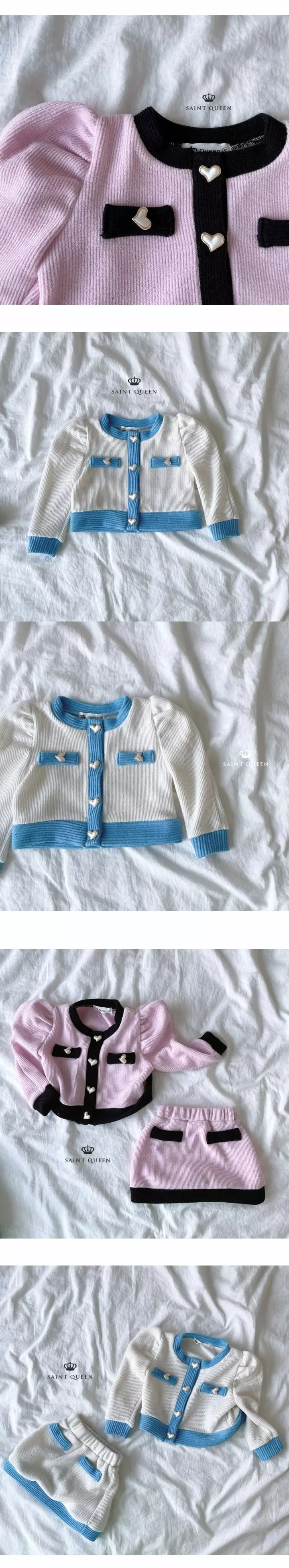 SAINT DOLL - Korean Children Fashion Brand - #littlefashionista - Hear Pearl Cardigan - 4