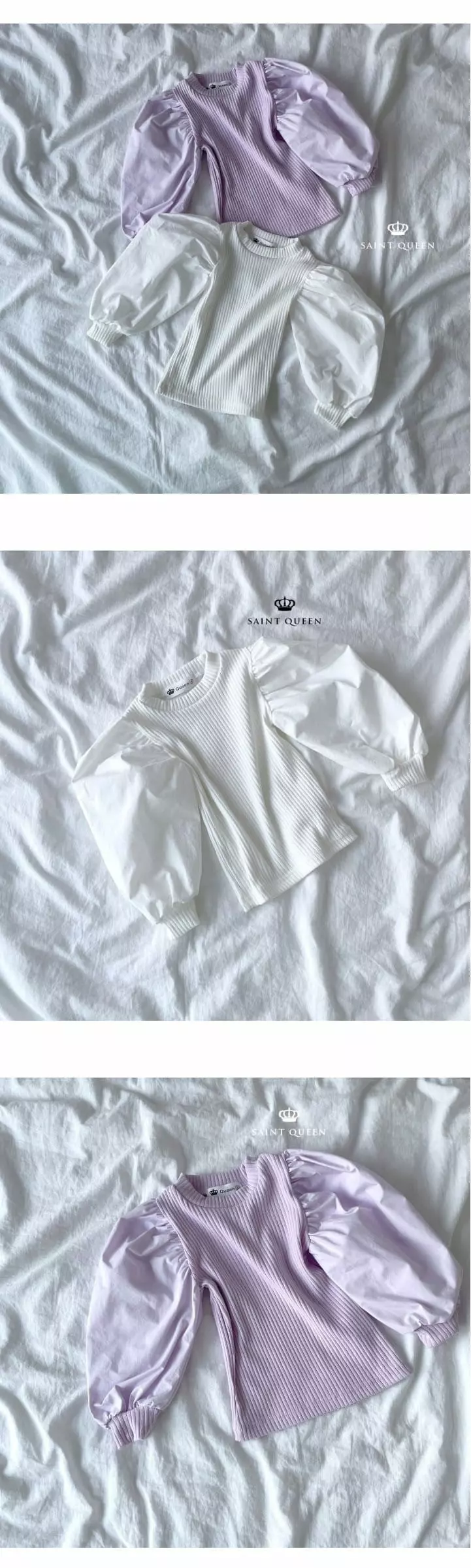 SAINT DOLL - Korean Children Fashion Brand - #minifashionista - Bouble Sleeves Blouse - 4