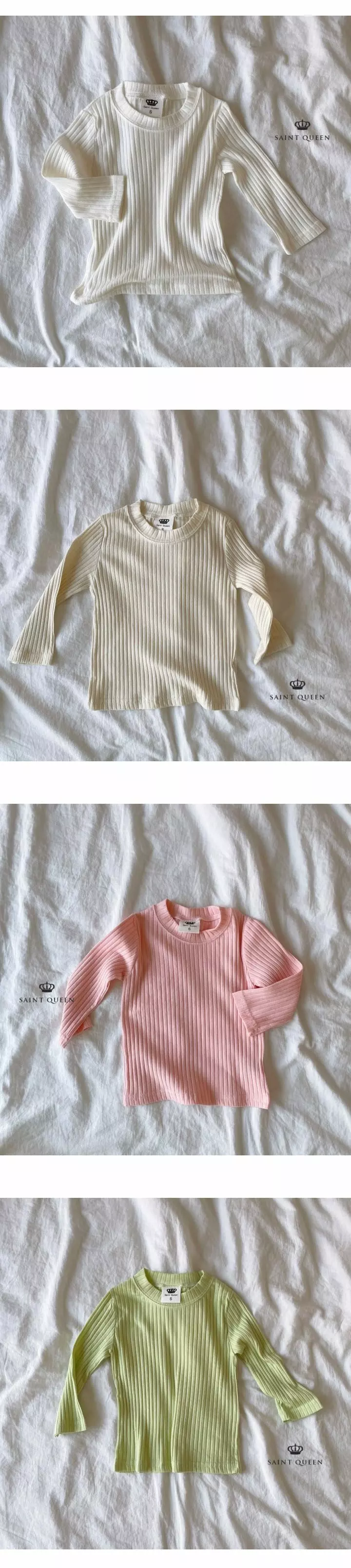 SAINT DOLL - Korean Children Fashion Brand - #todddlerfashion - Rib Round Tee - 4