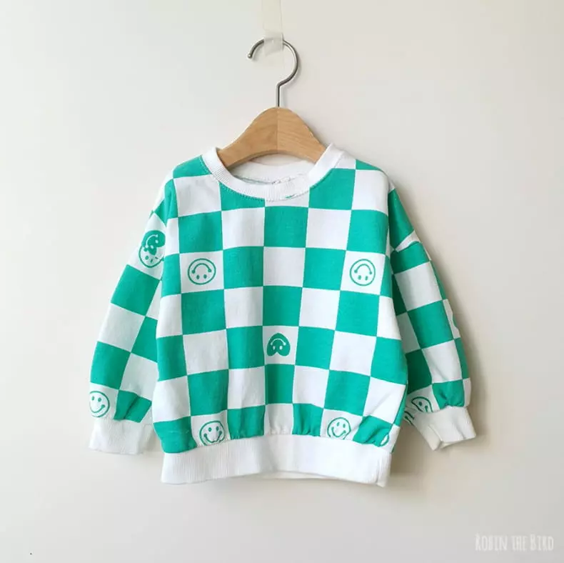 Saerobin - Korean Children Fashion - #childofig - Check Sweatshirt - 3