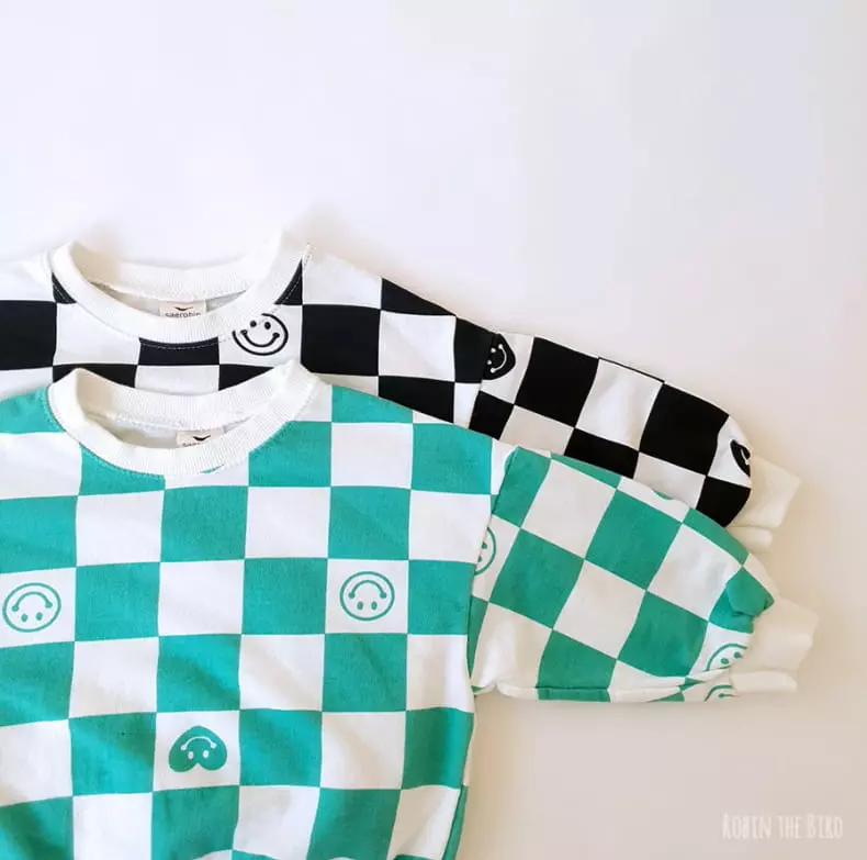 Saerobin - Korean Children Fashion - #discoveringself - Check Sweatshirt - 6