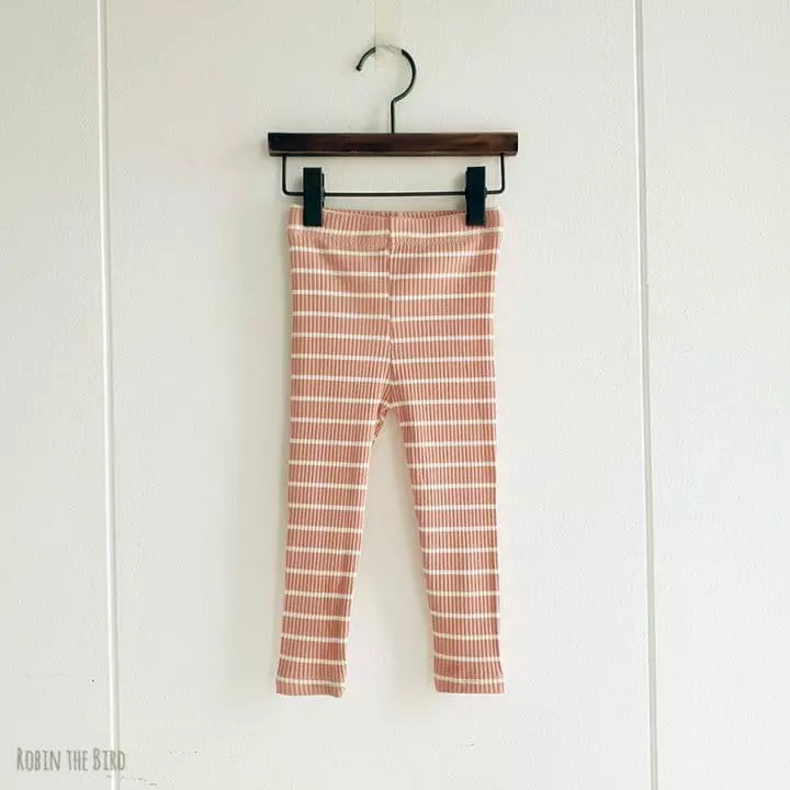 Saerobin - Korean Children Fashion - #magicofchildhood - Stripes Rib Leggings - 3