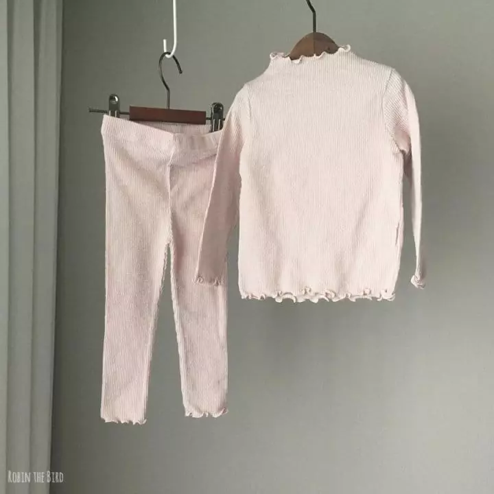 Saerobin - Korean Children Fashion - #littlefashionista - Rib Tery Top Bottom Set - 4