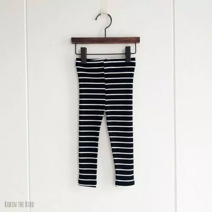 Saerobin - Korean Children Fashion - #prettylittlegirls - Stripes Rib Leggings - 5