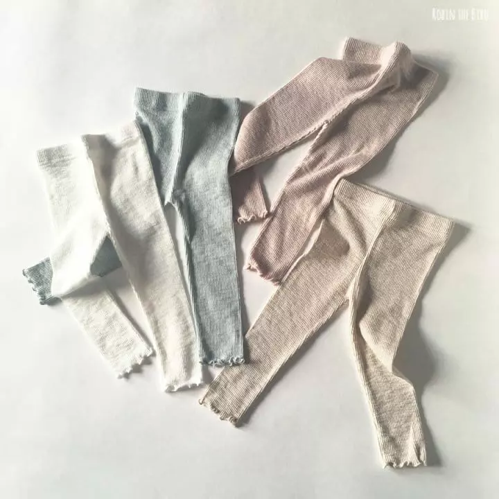 Saerobin - Korean Children Fashion - #prettylittlegirls - Rib Tery Leggings - 8