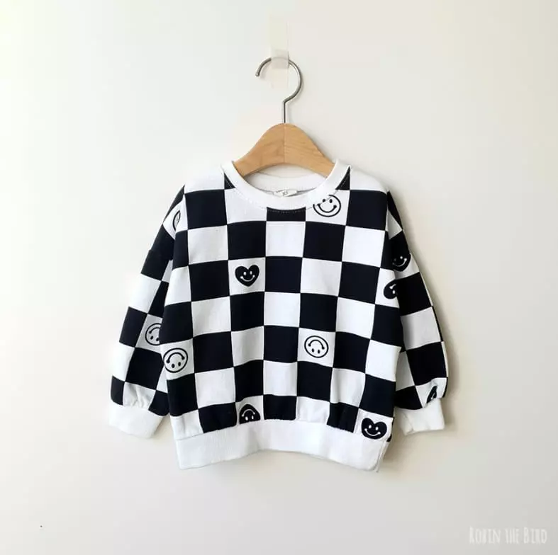 Saerobin - Korean Children Fashion - #stylishchildhood - Check Sweatshirt - 2