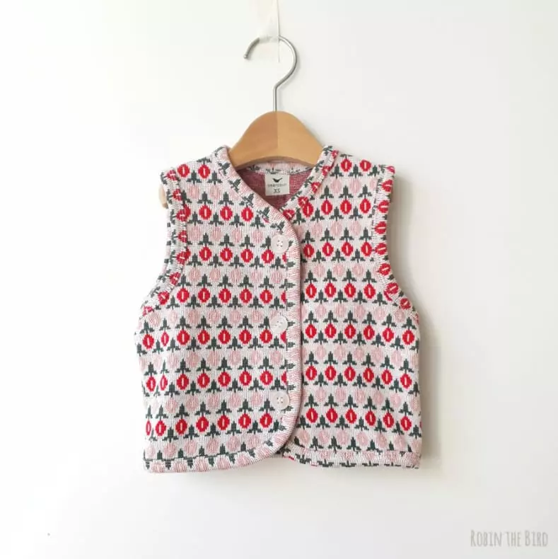 Saerobin - Korean Children Fashion - #todddlerfashion - Flower Knit Vest - 3